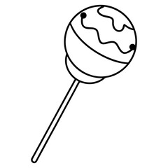 A lollipop icon line art on White background