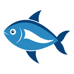 hilsa fish icon on White background 