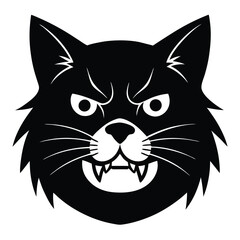 Unique Angry Ragdoll Cat Face Icon for Branding