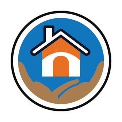 Geometric home logo vector illustration