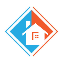 Geometric home logo vector illustration