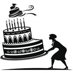 birthday cake with candles