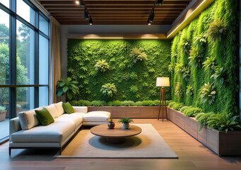 living spaces mimic nature smart lighting automated green walls simulate daylight regulate humidity levels indoors