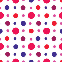 Color Seamless polka dot pattern. Colored repeat dots background for Your design