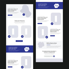 Professional E-Newsletter UX Layout, Email Marketing Template & Vertical Banner Design for Promotions