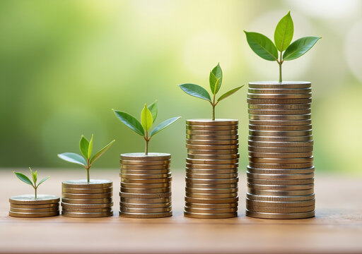 model houses offer real estate savings stacking coins promoting financial prudence homebuyers investors