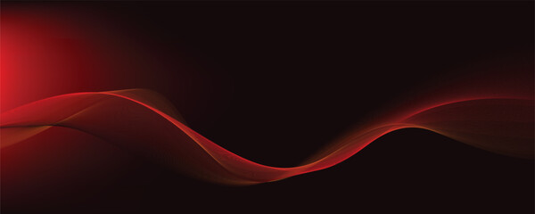 abstract red orange wave