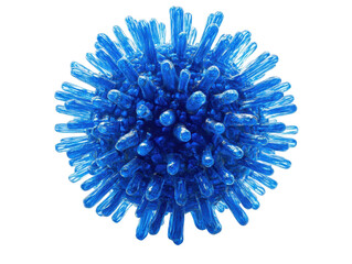 Isolated Blue Spiked Virus