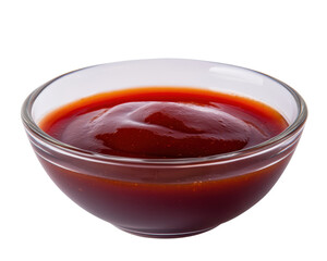 Isolated Glass Bowl of Barbecue Sauce