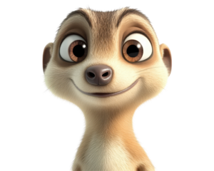 Isolated Meerkat Smiling