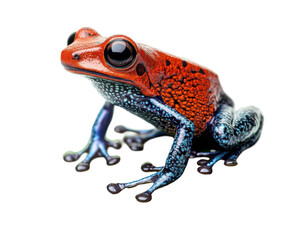 Isolated Bright Red Poison Dart Frog