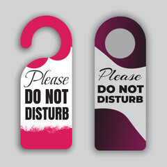 Do Not Disturb Sign labels Door hanger mockup