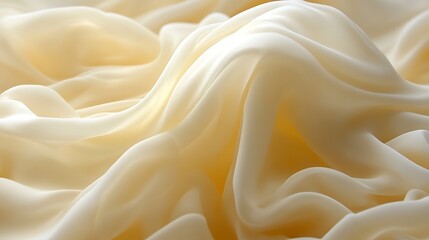 Obraz premium Creamy Beige Fabric Draped in Soft Waves
