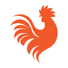 Rooster logo silhouette icon vector illustration