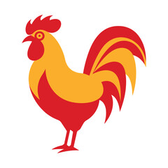 Rooster logo silhouette icon vector illustration