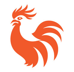 Rooster logo silhouette icon vector illustration