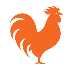 Rooster logo silhouette icon vector illustration