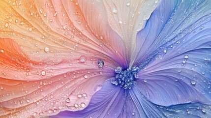 Obraz premium Pastel flower petals with water droplets.