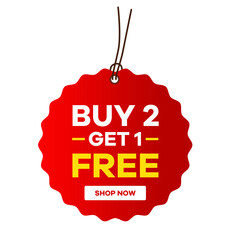 Buy 2 Get 1 Free - Limited Time Offer! vector offer badges