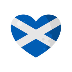 Obraz premium Heart with Scotland flag - vector illustration