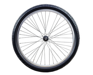 Isolated Bicycle Wheel with Tire