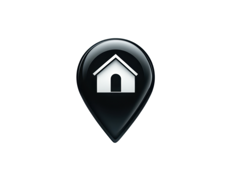 Isolated Home Location Pin Icon