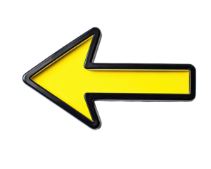 Isolated Yellow Arrow Pointing Left