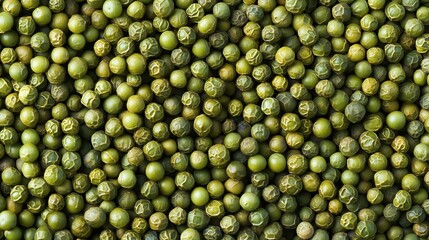 top view on green color peppercorns texture background
