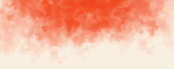 Cloudy and Atmospheric Orange Watercolor Background with Gentle and Organic Patterns
