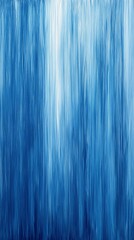 Obraz premium Abstract blue painting with vertical brush strokes creating a calming atmosphere in art display