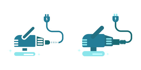 Polishing machine icon set. polisher sign. for mobile concept and web design. vector illustration on white background