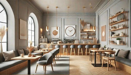 Fototapeta premium Arrangement furniture of restaurant and cafe