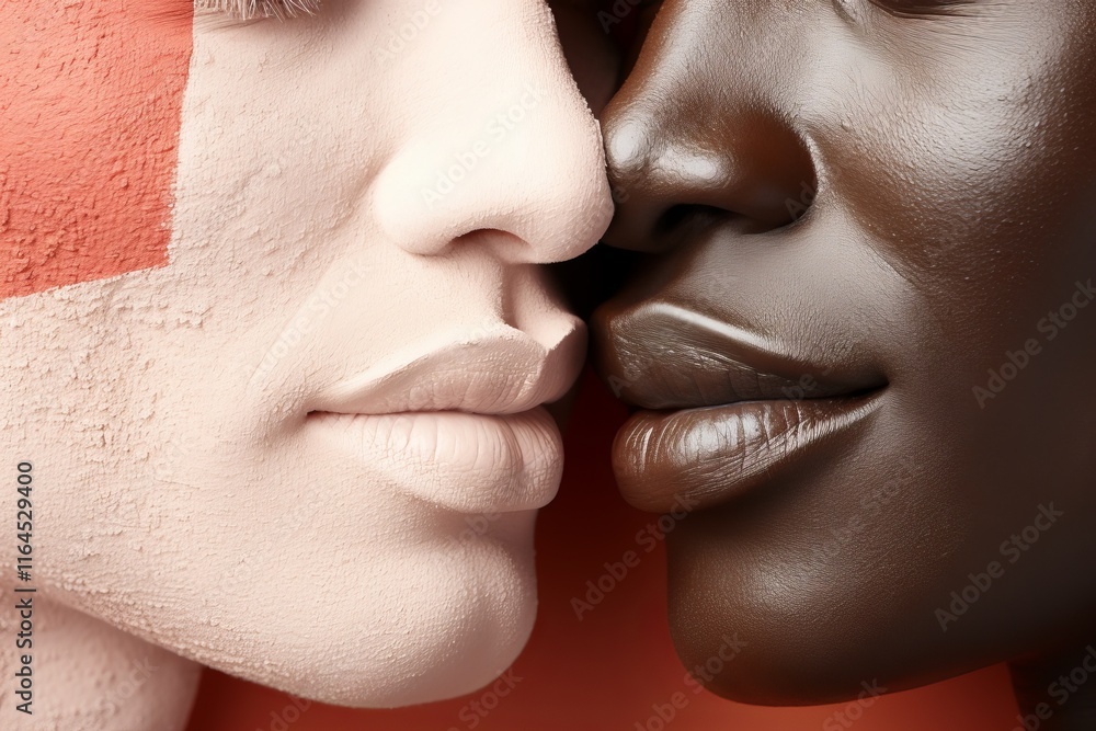 Aufkleber elegant minimalist portrait featuring simplistic design and subtle color palette