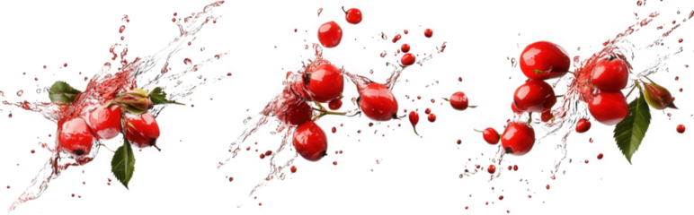 vibrant red tomatoes splashing into water. creating dynamic visuals with droplets and leaves. emphasizing freshness and vitality this composition is likely aimed at food photography. showcasing the ap