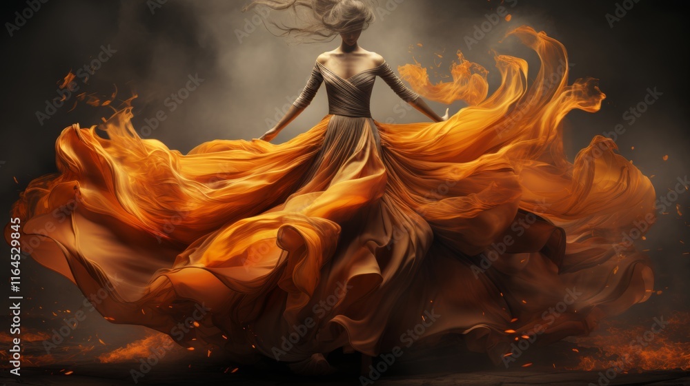 Poster dynamic colorful light flares on dark background creating depth with gold and silver tones