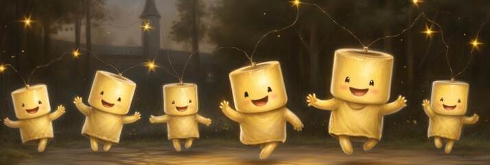 Symbols of joy  celebrate your purchase with flying confetti and sparkling stars around the box