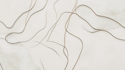 Gold Wires on a Textured White Background