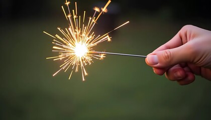 hand hold sparkler firework that has a wire stem. When lit, it gives off a beautiful glow.