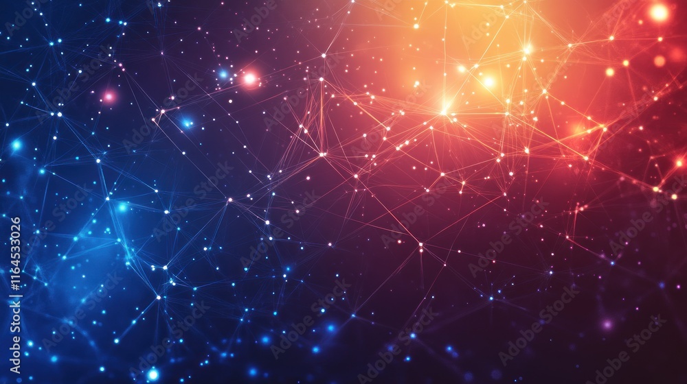Aufkleber abstract network connection background.