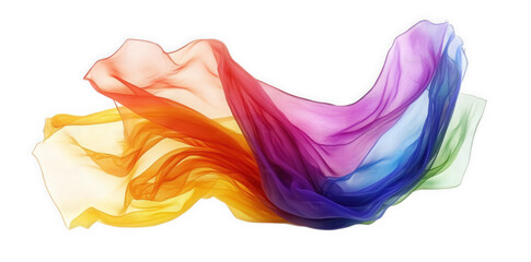 flowing. translucent fabric in vibrant colors. creating a dynamic and artistic visual effect the interplay of light and color emphasizes movement and grace. making it suitable for various design appli