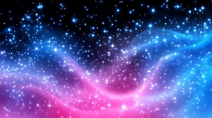 Fototapeta premium Abstract Cosmic Nebula with Pink and Blue Hues