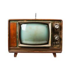 A retro TV set  on a transparent background.