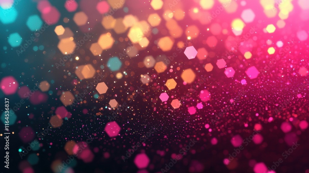Poster vibrant bokeh background with colorful lights and soft focus effect