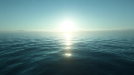 Obraz premium Serene Ocean Sunset Calm Waters Peaceful Sky