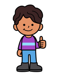 Obraz premium Kid stand and smiling