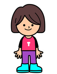 Kid stand and smiling