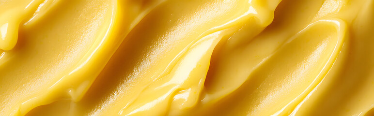 Lemon Curd Surface: A vibrant yellow lemon curd with a smooth, glossy finish
