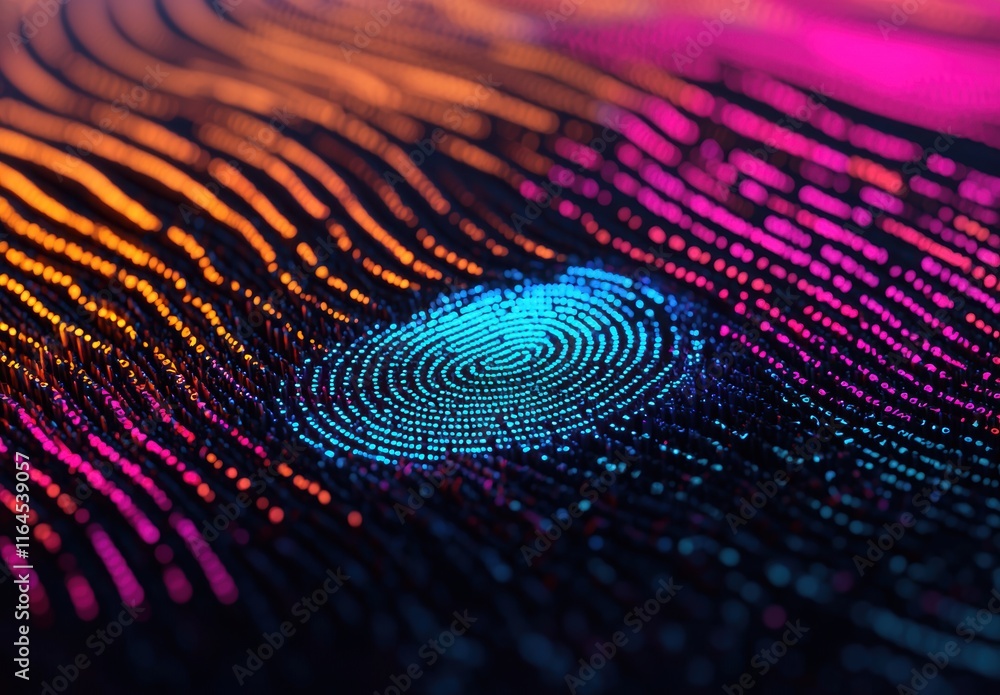 Poster vibrant abstract background with colorful wave patterns and dots