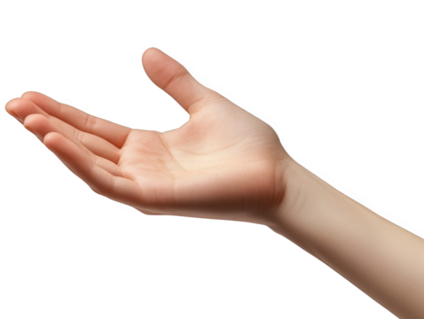an open human hand. palm facing upwards. suggesting an invitation or a request the hand is well-defined with a natural skin tone. emphasizing a gesture of offering or receiving this visual can symboli
