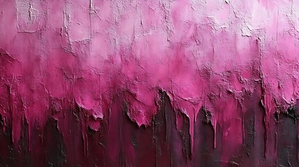 Abstract Pink and Burgundy Impasto Painting Texture